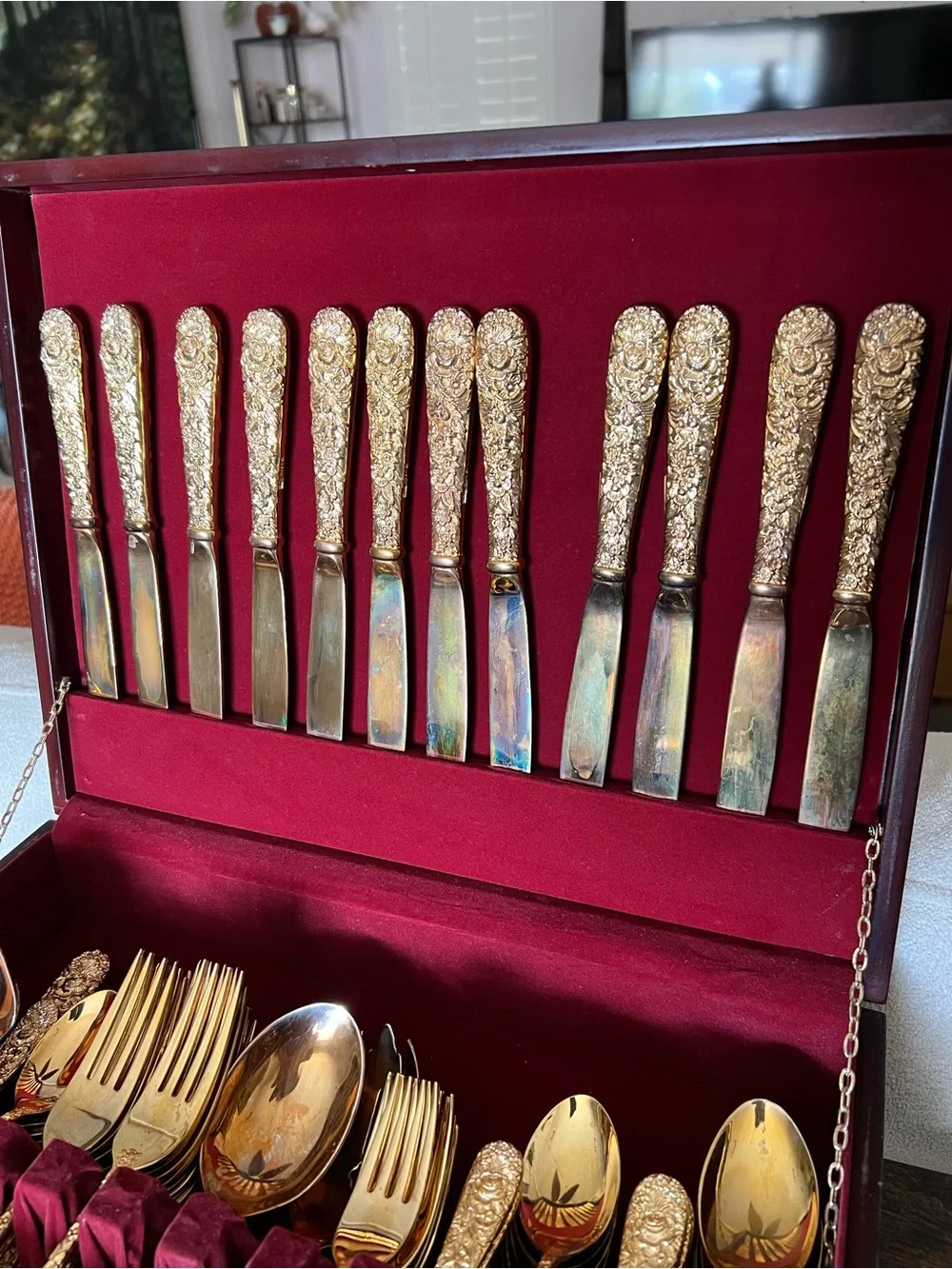 Godinger 24K Gold-Plated 64-Piece Flatware Set